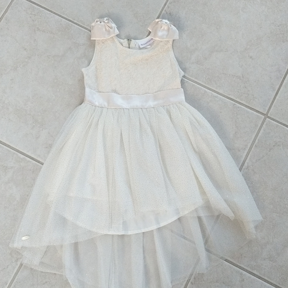 Girls 6 American Girl cream formal tulle dress